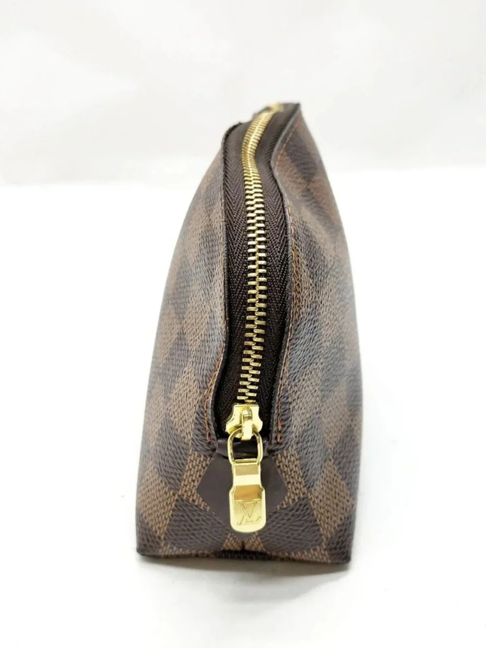 Authentic Louis Vuitton Damier Ebene Cosmetic Pouch PM Makeup Bag LV - Picture 5 of 16